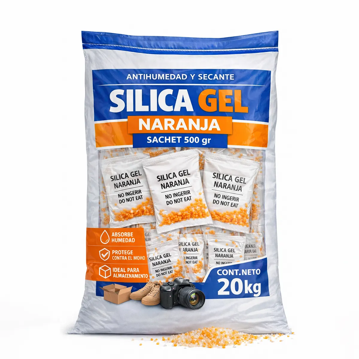 Silica Gel Naranja A Sache 1kg 20kg